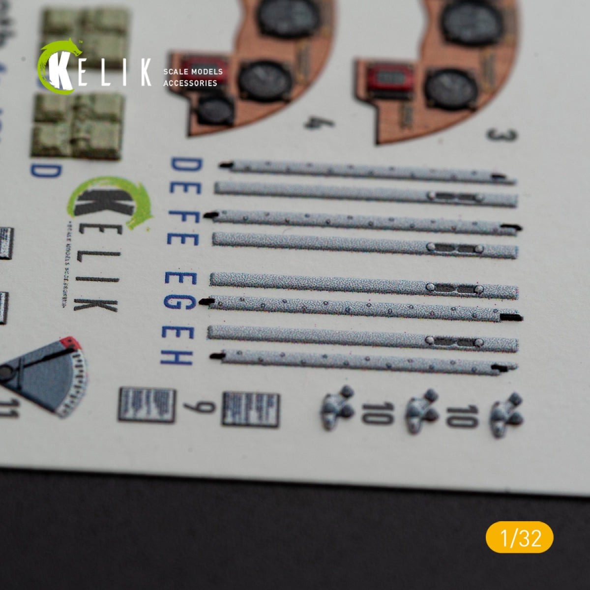 KELIK K32022 DH.81A Tiger Moth - Interior 3D Decal with 3D printed parts for ICM kit 1/32 – immagine 4
