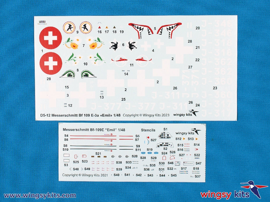 Wingsy Kits D5-12 Swiss Air Force Fighter MESSERSCHMITT Bf 109 E-3a 1/48 – immagine 12