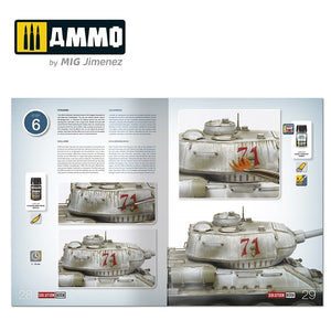 AMMO de Mig Jimenez 6603 SOLUTION BOOK 20 - Comment peindre les véhicules d&amp;#39;hiver soviétiques de la Seconde Guerre mondiale (anglais, espagnol, français, allemand) – image 6