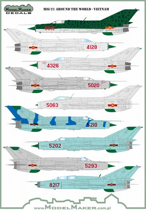 ModelMaker Decals D48123 MiG-21 Around The World - Vietnam 1/48