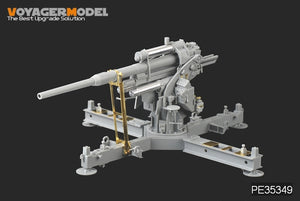 Voyager modèle PE35349 seconde guerre mondiale allemand 88mm FlaK 37 mit Behelfslafette pour DRAGON 6523 1/35  – image 2