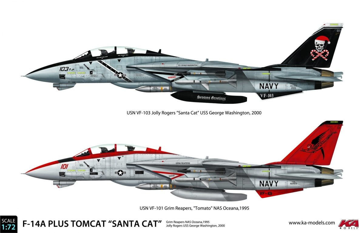 KA Models KP-72002A F-14A PLUS Tomcat "SantaCat" (ex Fujimi) 1/72