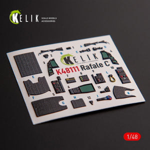 KELIK K48111 Rafale C - interior 3D decals for Academy/Revell kit 1/48