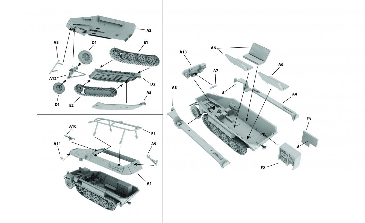 Premier à combattre le PL043 Hanomag 251/6 Ausf. Un (1/72) – image 3