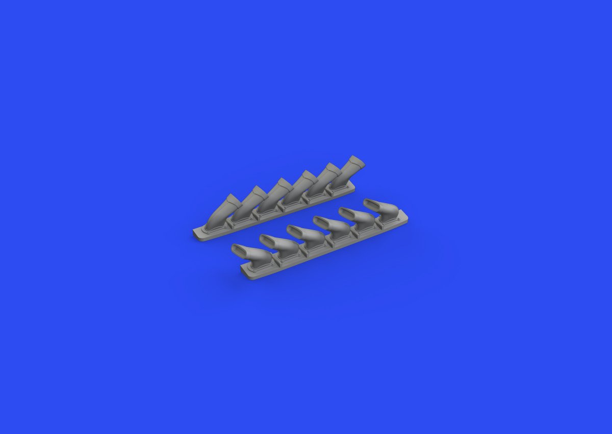 Eduard 648669 Spitfire Mk. V six-stacks exhausts fishtail EDUARD 1/48 – immagine 3