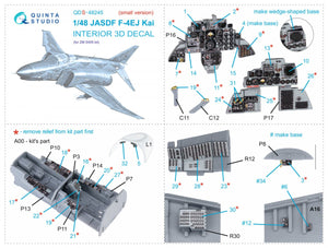 Quinta Studio QDS-48245 F-4EJ Kai 3D-Printed &amp;amp; coloured Interior on decal paper (ZM SWS) (Small version) 1/48 – Bild 2