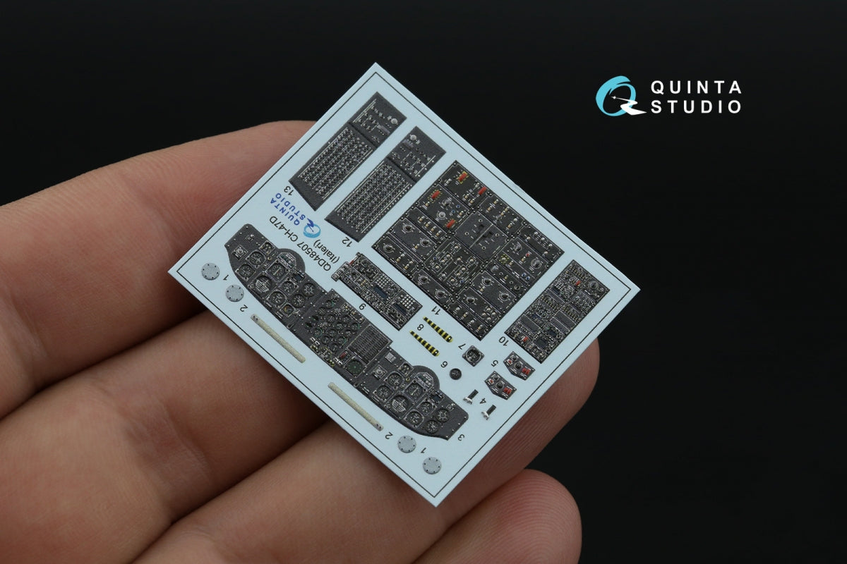 Quinta Studio QD48507 CH-47D 3D-Printed coloured Interior on decal paper (Italeri) 1/48 – immagine 5