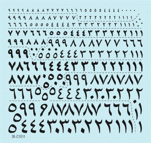 Star Decals 35-C1011 Arabic numerals 1. BLACK 0-9 3 1/35 – immagine 2