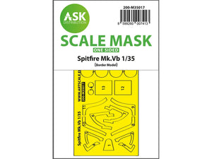 Art Scale Kit M35017 Spitfire Mk.Vb One-Sided Express Fit Painting Mask for Border Model 1/35