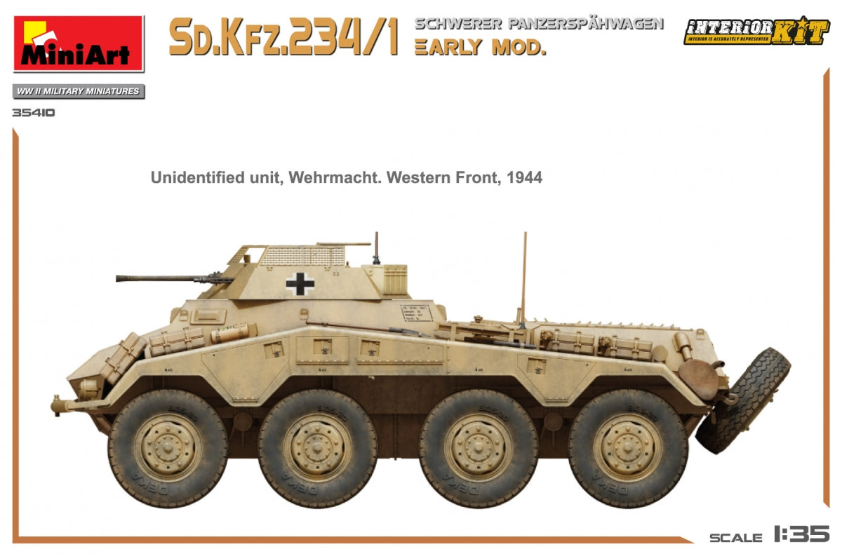 MiniArt 35410 Sd.Kfz.234/1 Schwerer Panzerspahwagen. EARLY MOD. INTERIOR KIT 1/35 – zdjęcie 14