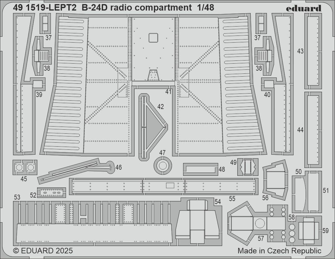 Eduard 491519 B-24D radio compartment HOBBY BOSS 1/48 – zdjęcie 2