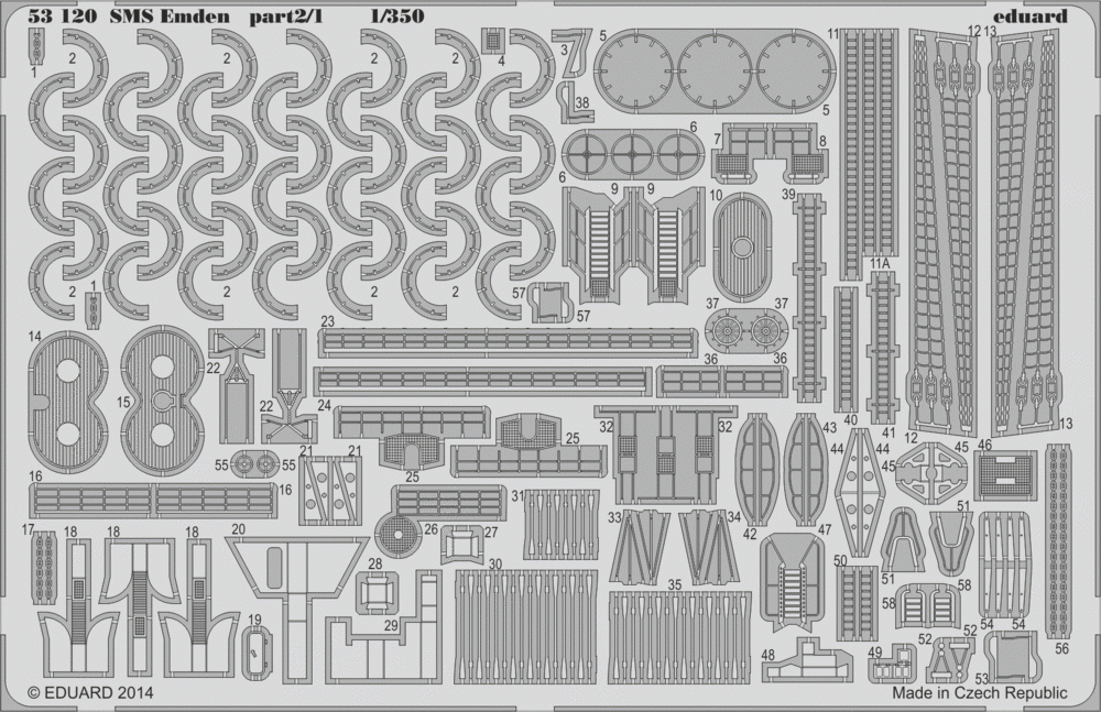 Eduard 53120 SMS Emden part 2 REVELL 1/350 – Bild 2