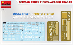MiniArt 38023 GERMAN TRUCK L1500S w/CARGO TRAILER 1/35 – zdjęcie 3