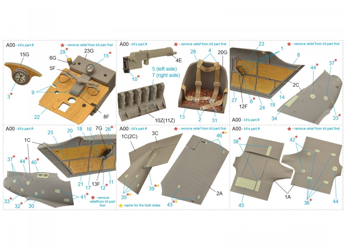 Quinta Studio QD32112 Pfalz D.III 3D-Printed &amp;amp; coloured Interior on decal paper ( Roden ) 1/32 – Bild 2