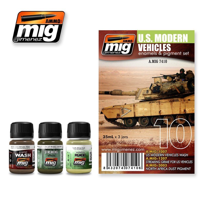 Ensemble de munitions Mig Jimenez 7410 US Modern Vehicles 