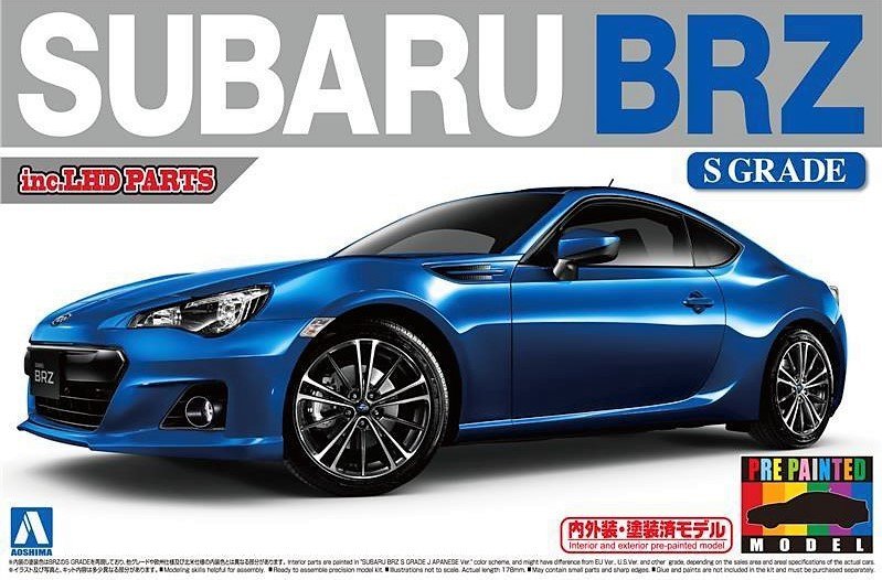 Aoshima 01007 SUBARU BRZ'12 WR BLUE MICA 1/24