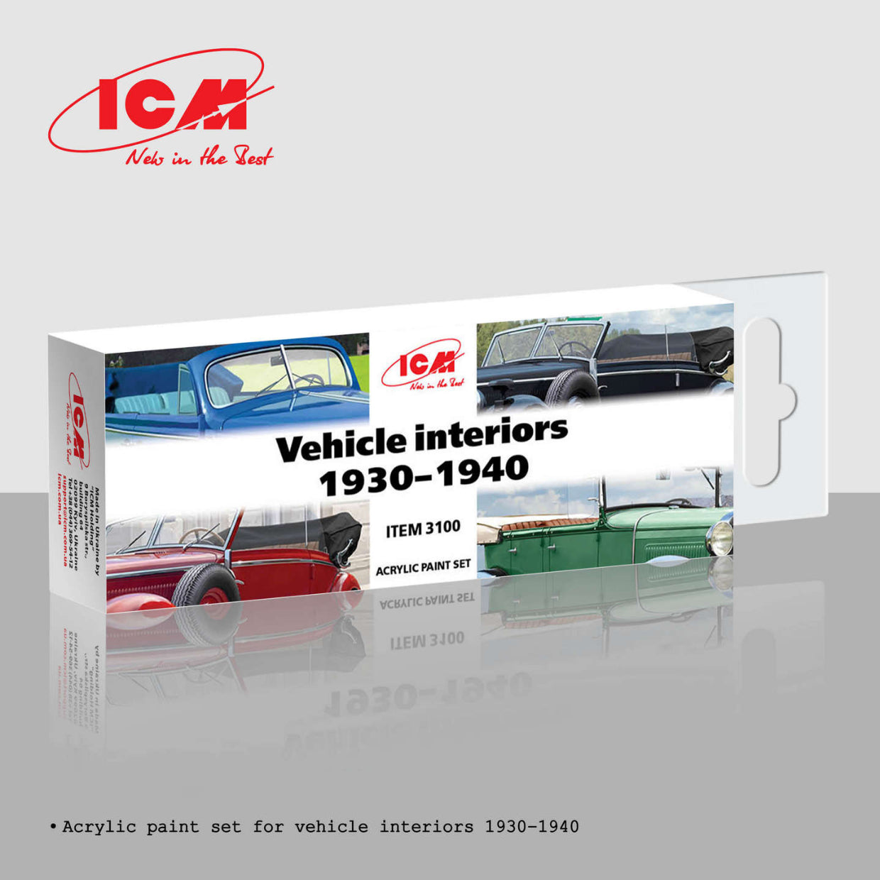 ICM 3100 Acrylic Paints Set for Vehicle Interiors (1930 - 1940) – immagine 2