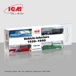 ICM 3100 Acrylic Paints Set for Vehicle Interiors (1930 - 1940) – immagine 2