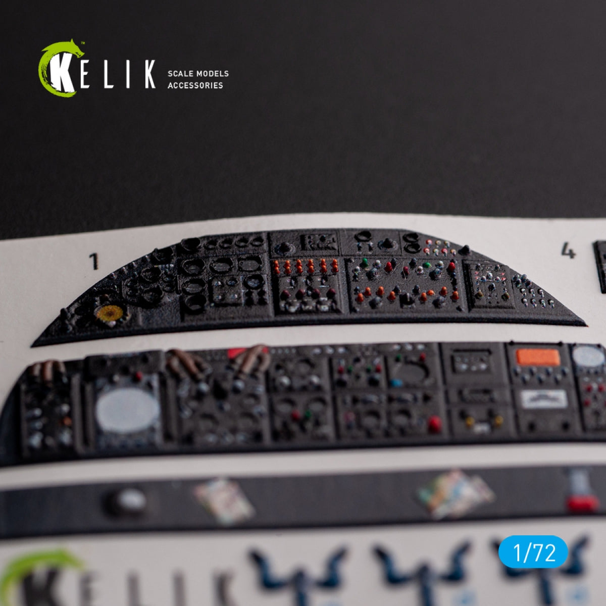KELIK K72136 AVRO VULCAN B.2 Rear cockpit - interior 3D decals for Airfix kit 1/72 – immagine 2