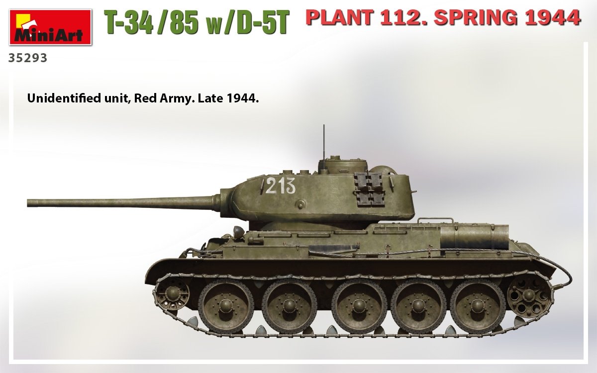 MiniArt 35293 T-34/85 w/D-5T PLANT 112. SPRING 1944 1/35 – Bild 4