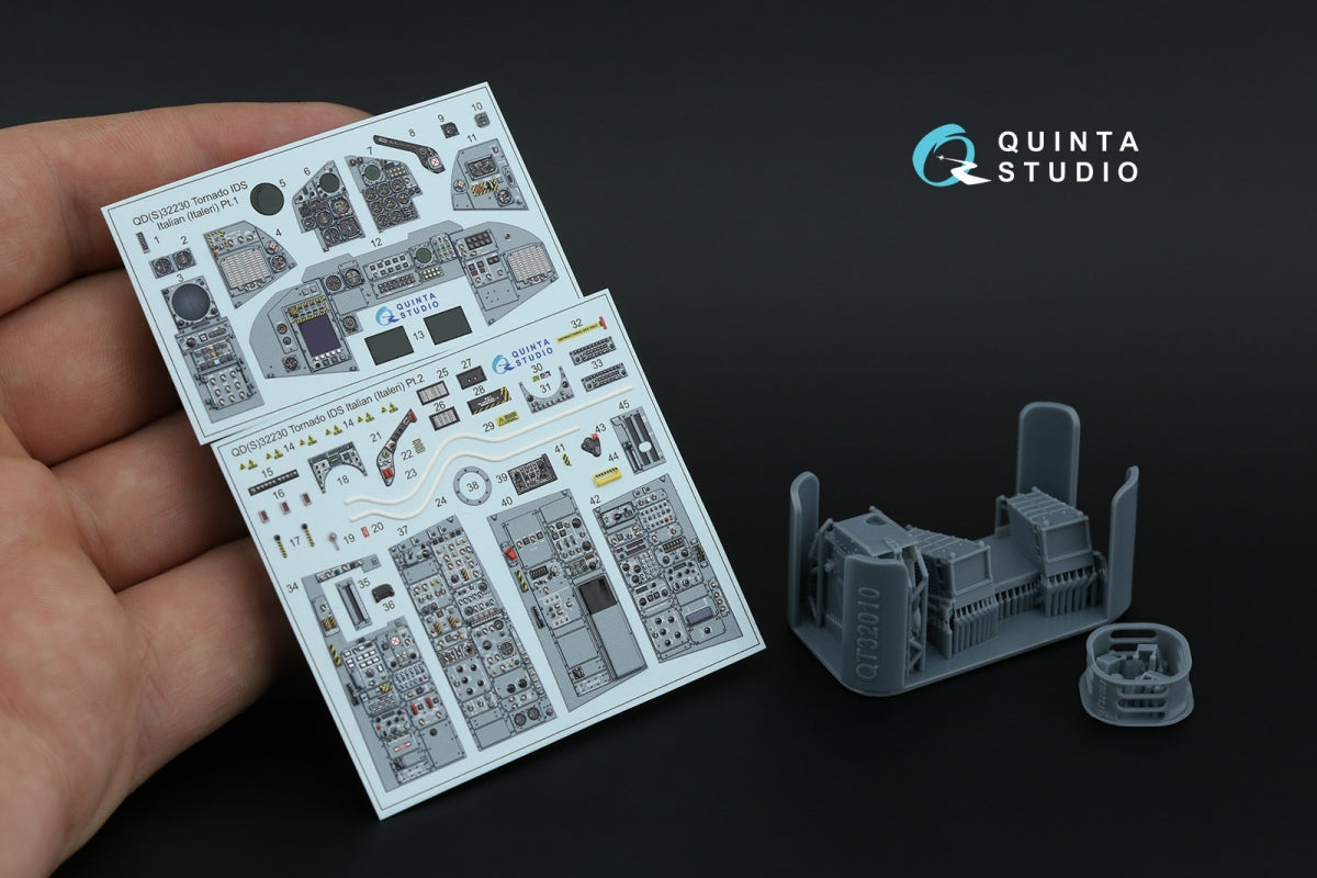 Quinta Studio QDS+32230 Tornado IDS Italian 3D-Printed &amp;amp; coloured Interior on decal paper (Italeri) (Small version) (with 3D-printed resin parts) 1/32 – imagen 2
