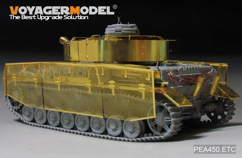 Voyager modèle PEA450 WWII allemand Pz.Kpfw.IV Ausf.J &amp;quot;Thoma Shields&amp;quot; treillis métallique schürzen (dernière production) (POUR Boder 35008) 1/35 – image 5
