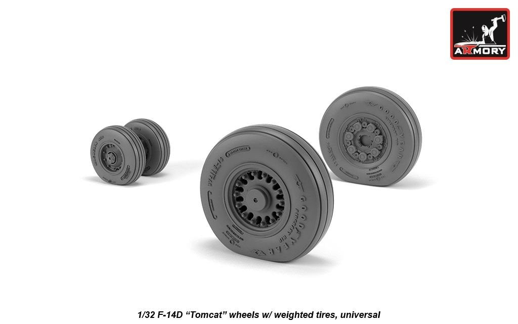 Armory Models AW32310 F-14D Tomcat late type wheels w/ weighted tires 1/32 – Bild 3