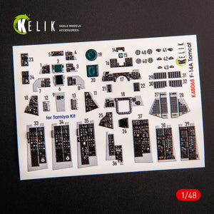 KELIK K48068 F-14A TOMCAT LATE INTERIOR 3D DECALS FOR TAMIYA KIT 1/48 – immagine 2