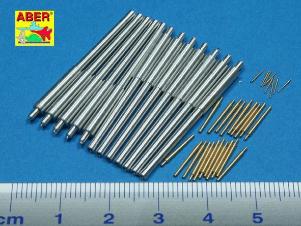 Aber 350L-51 Set of barrels 356mm x 12; 127mm x 20; 28mm x 8 for Arizona class battleships 1/350 – zdjęcie 2