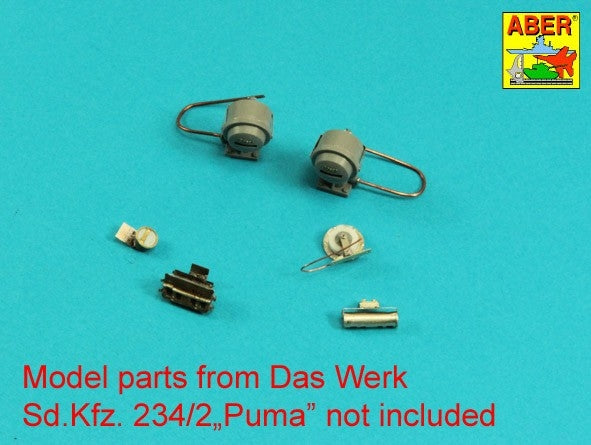 Aber 16202 German Accessories for Horn, Notek, Front, Tail Convoy Lights 1/16 – immagine 12