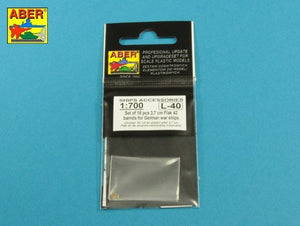 Aber 1/700L-40 Set of 16 pcs 3,7 cm Flak 42 gun barrels for German war ships 1/700 – immagine 4