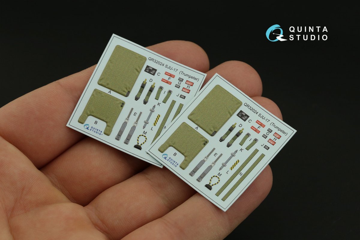 Quinta Studio QD32100 F/A-18F late / EA-18G 3D-Printed &amp;amp; coloured Interior on decal paper (Trumpeter) 1/32 – Bild 3