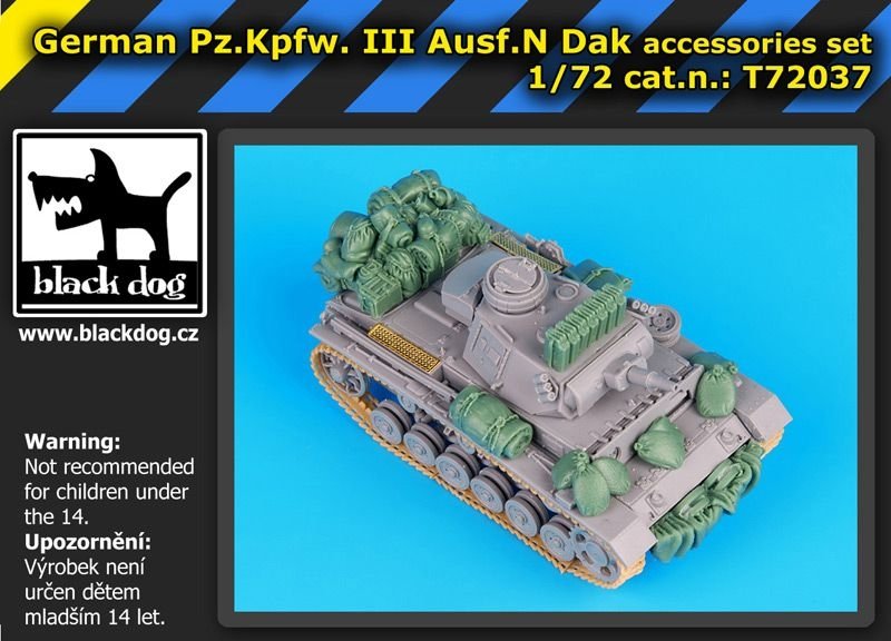 Black Dog T72037 German Pz.Kpw III Ausf.N DAK accessories set for Dragon 1/72 – Bild 5
