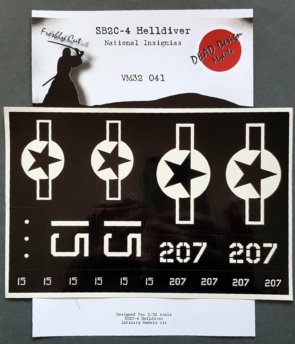 Infinity Models VM32041 SB2C-4 Helldiver National Insignias masks 1/32