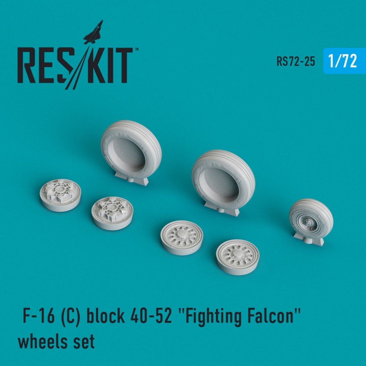 RESKIT RS72-0025 F-16C BLOCK 40-52 &amp;quot;FIGHTING FALCON&amp;quot; WHEELS SET 1/72