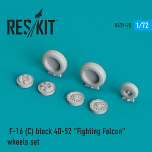 RESKIT RS72-0025 F-16C BLOCK 40-52 &amp;quot;FIGHTING FALCON&amp;quot; WHEELS SET 1/72