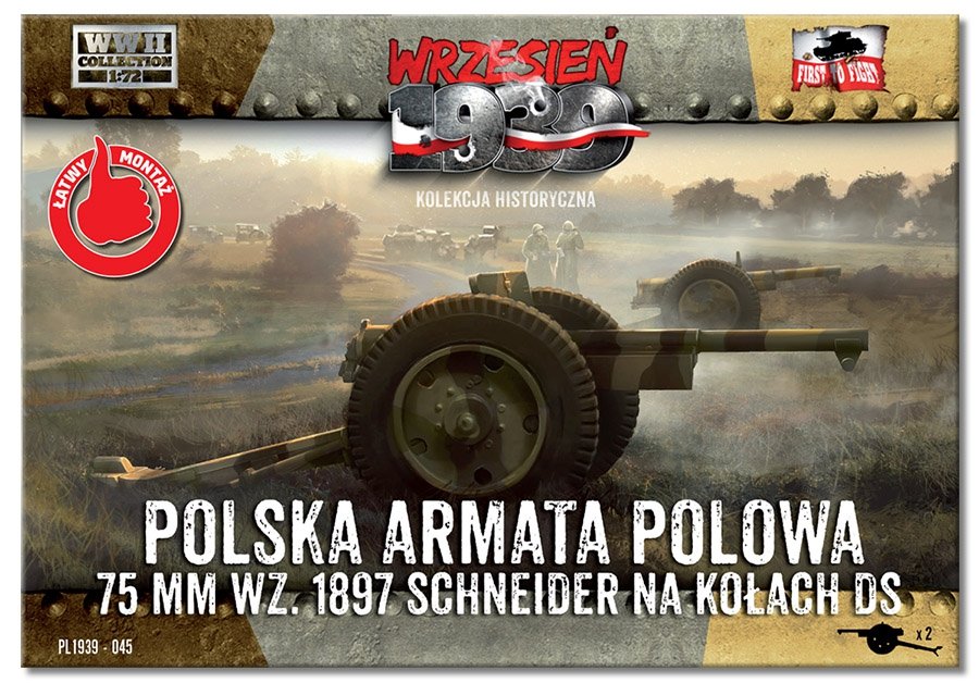 First to Fight PL045 Polska armata polowa 75mm SCHNEIDER wz. 1897 na kołach DS 1/72 – Bild 2