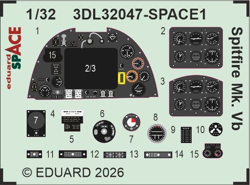 Eduard BIG33176 Spitfire Mk. Vb for Kotare 1/32 – immagine 2