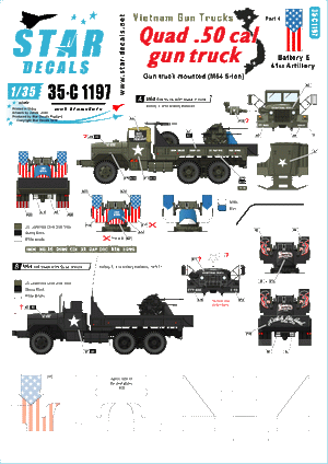 Star Decals 35-C1197 Vietnam Gun Trucks 4 1/35