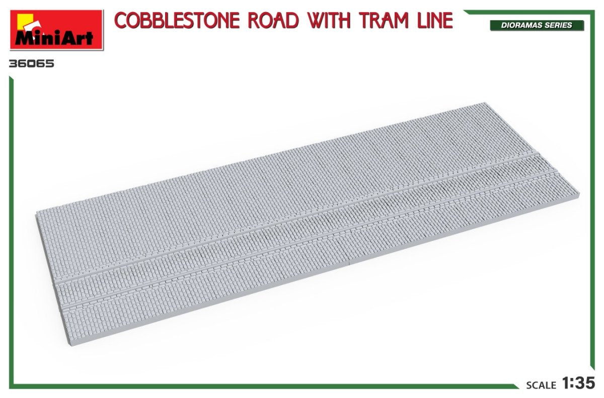 Miniart 36065 ROUTE PAVÉE AVEC LIGNE DE TRAMWAY 1/35 – image 3