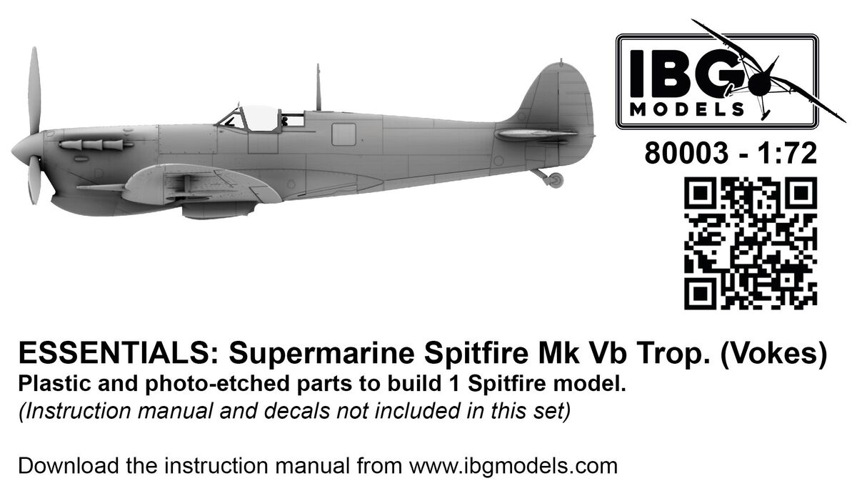 IBG 80003 Supermarine Spitfire Mk Vb Trop. (Vokes) - Essentials Series 1/72