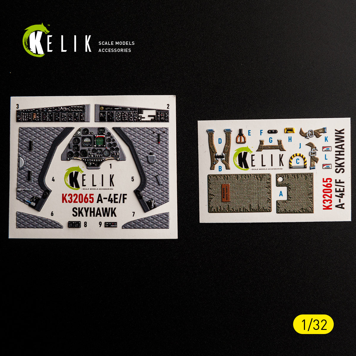 KELIK K32065 A-4E/F SKYHAWK - interior 3D decals for Hasegawa kit 1/32 – image 2