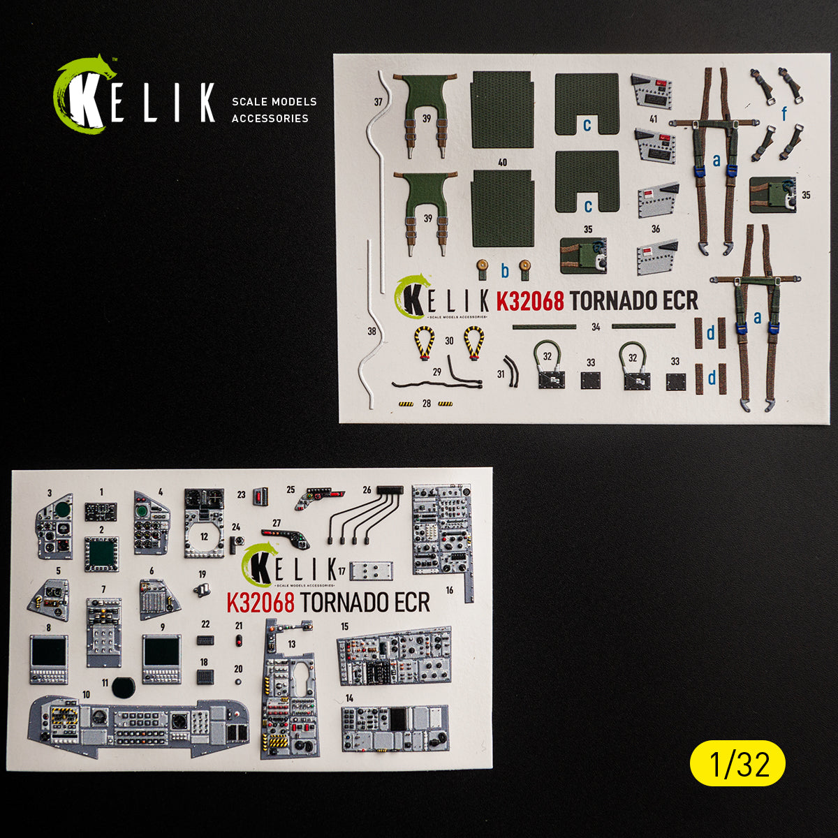 KELIK K32068 TORNADO ECR - interior 30 decals for Revell kit 1/32 – Bild 2