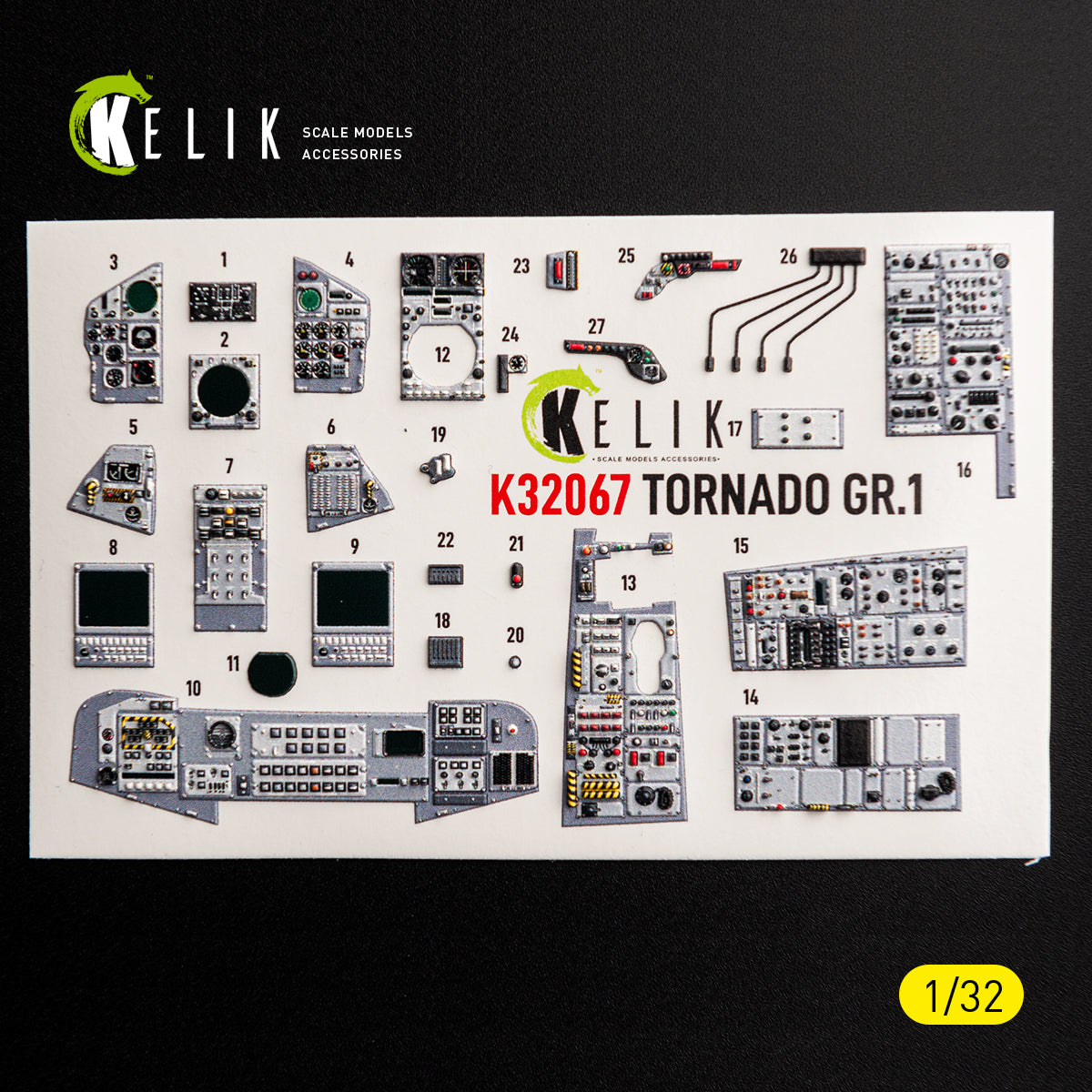 KELIK K32067 TORNADO GR.1 - interior 3D decals for Revell kit 1/32 – Bild 5