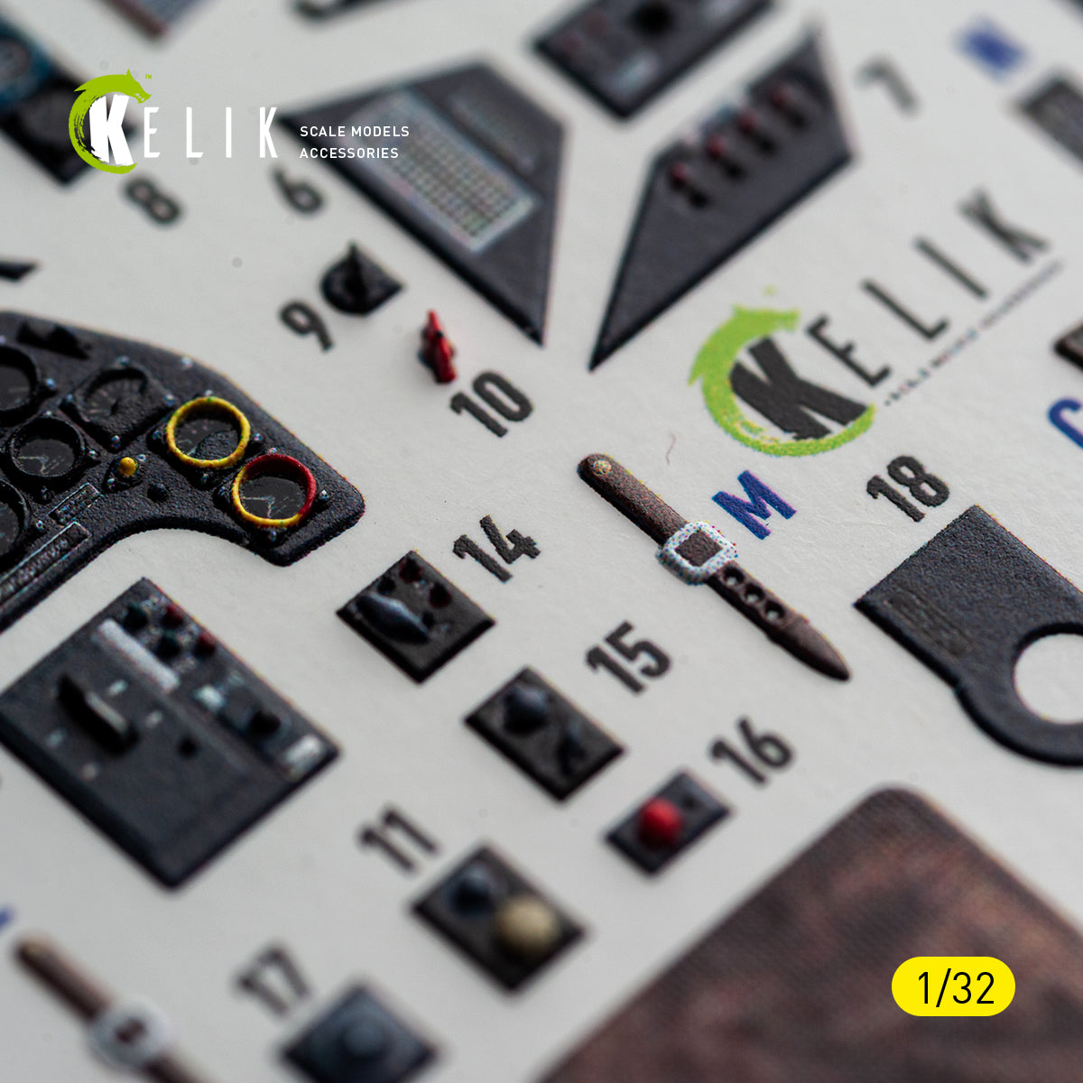 KELIK K 32056 Bf-109 G2/4 - interior 3D decals for Revell kit 1/32 – Bild 8