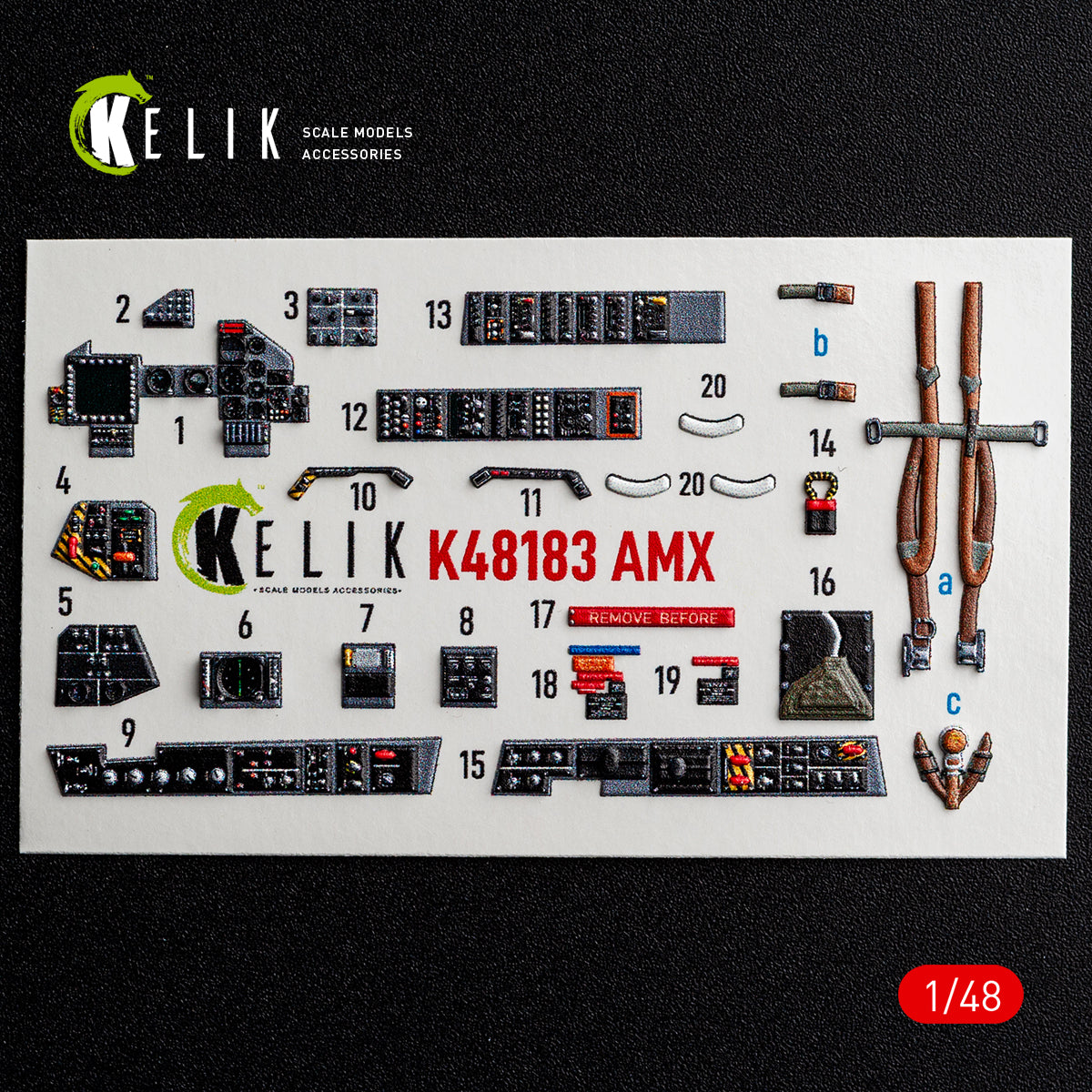 KELIK K48183 AMX - interior 3D decals for HobbyBoss kit 1/48 – Bild 8