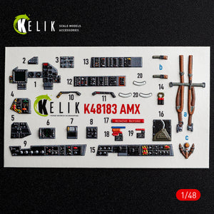 KELIK K48183 AMX - interior 3D decals for HobbyBoss kit 1/48 – Bild 8