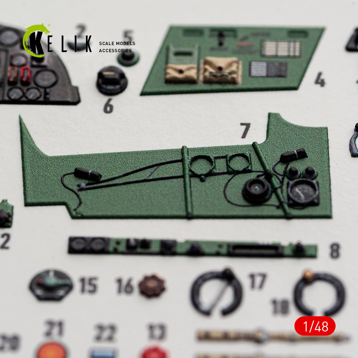 KELIK K48173 Hurricane Mk.IIC - interior 3D decals for HobbyBoss kit 1/48 – immagine 4