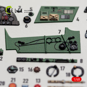 KELIK K48173 Hurricane Mk.IIC - interior 3D decals for HobbyBoss kit 1/48 – immagine 4