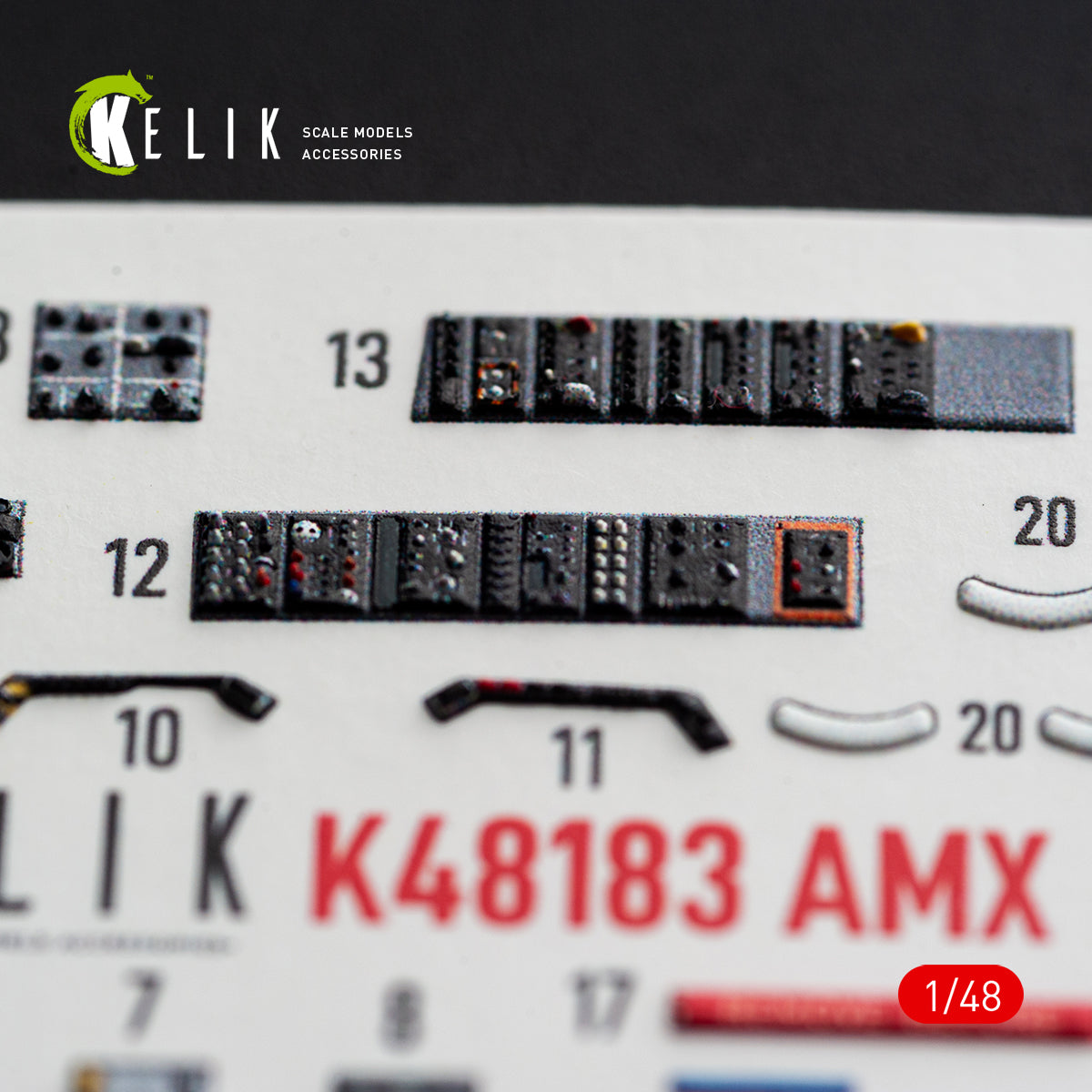 KELIK K48183 AMX - interior 3D decals for HobbyBoss kit 1/48 – Bild 2